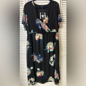 Antthony‎ Original Floral Black Dress